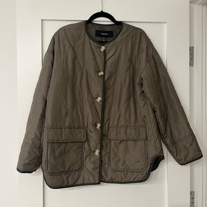 Vero Moda Khaki Quilted Puffer Jacket